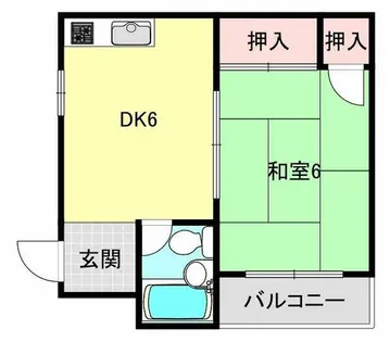 田中市コーポ【4階】の間取り