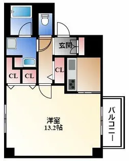 La Casa Alba Due【8階】の間取り