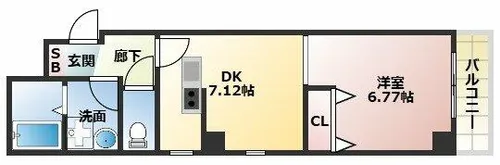 プレジィール大日【1階】の間取り
