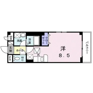 クレール シャンブル【203号室】の間取り