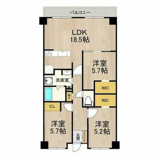 PHOENIX COURT 交野Ⅱ【2階】の間取り