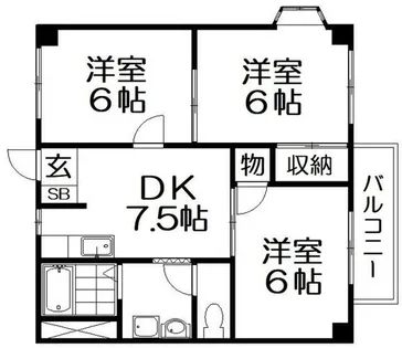 メゾンヤブウチ【2階】の間取り