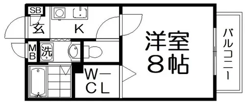バルカディロッチャ【2階】の間取り
