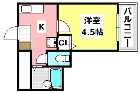 イーズ南春日丘【4階】の間取り