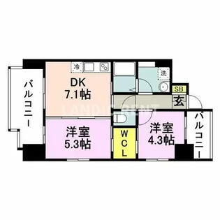 sho style HAKATA【6階】の間取り