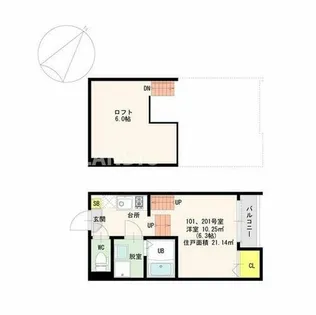 グランフィオーレ吉塚【1階】の間取り