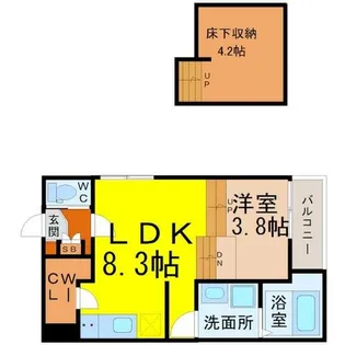 ハーモニーテラスT.H【1階】の間取り
