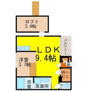 ハーモニーテラスT.H【2階】の間取り