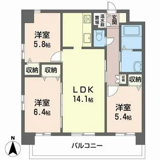 マノワール【0702号室】の間取り