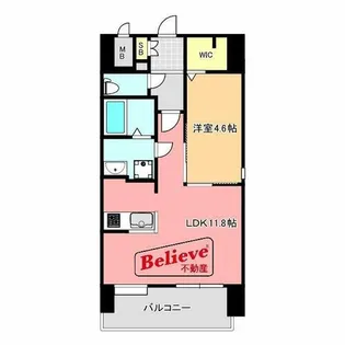 SーRESIDENCE六ツ門ABREASTⅠ【4階】の間取り