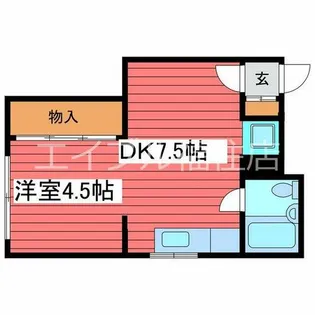 ハイツビバリーヒルズ【1階】の間取り