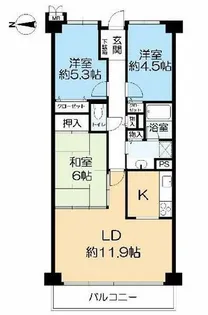ルネ門戸東西棟【8階】の間取り