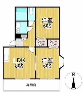 アネックス安武【C102号室】の間取り
