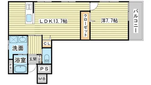 ビューティフルライフ【2階】の間取り
