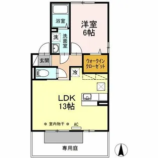 トータスモア参番館【1階】の間取り