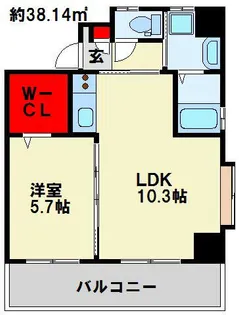アイランドコート別院【6階】の間取り