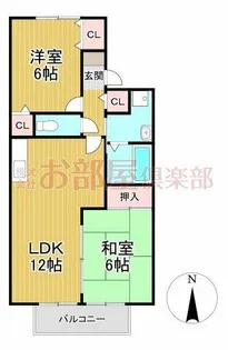 ネオポリス津福【210号室】の間取り