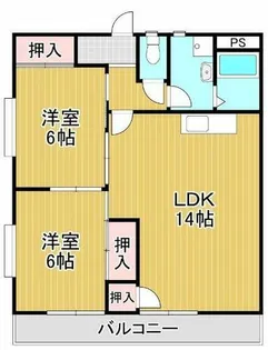 イーストハイツ高崎【3階】の間取り