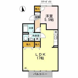 レジデンス21TH C棟【1階】の間取り