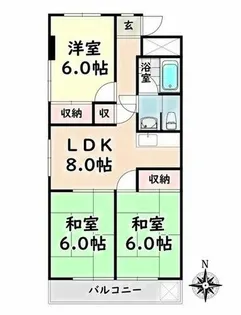 愛知県名古屋市南区元桜田町3丁目【マンション】の間取り