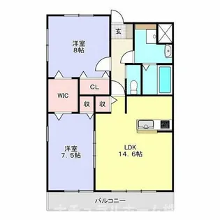 Flora若狭【1階】の間取り