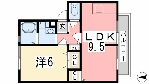 グリーンハイツ蒲田【2階】の間取り