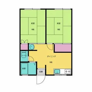 シティハイムみやびB【203号室】の間取り