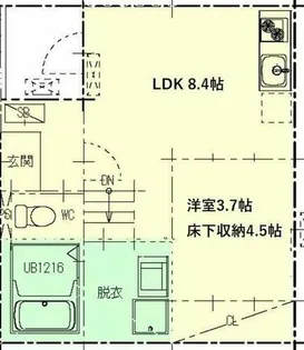 Urban Heim NAKAMURA【1階】の間取り