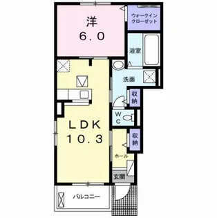 シャルム【1階】の間取り