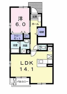 サンライズ・ヒル【1階】の間取り