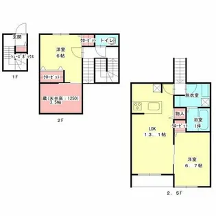 ル・グリ【2階】の間取り