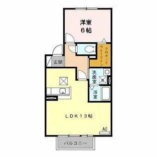 ヴェールちい【102号室】の間取り