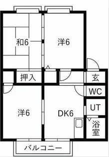 メゾンドール小木【202号室】の間取り