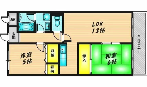 メゾンヌーボー【103号室】の間取り