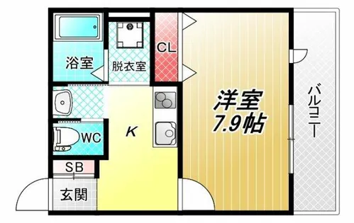 HESTA近大前Ⅲ【1階】の間取り