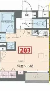 ISM Ⅱ(住居)【203号室】の間取り