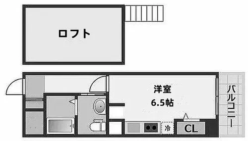 ラ・プレミア桜川【6階】の間取り