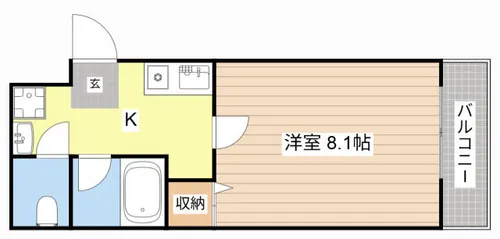 レークナウリバーⅢ【305号室】の間取り