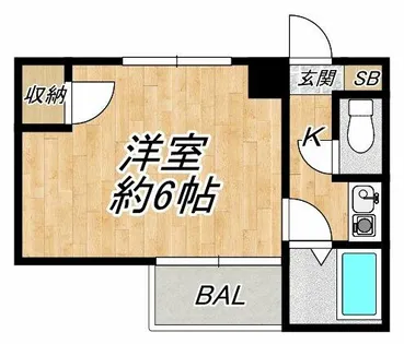 レジデンス山地【6階】の間取り