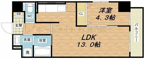 リーベルクリサンス【1階】の間取り