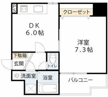 R SQUARE東天満【8階】の間取り