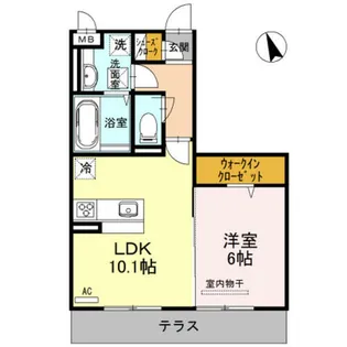 ソッレヴァンテ【1階】の間取り