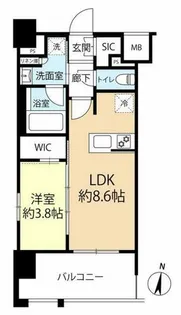 オープンレジデンシア西新【12階】の間取り