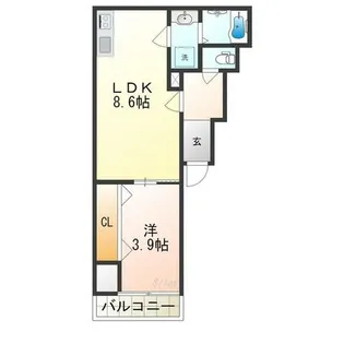 大阪府大阪市生野区林寺5丁目【アパート】の間取り