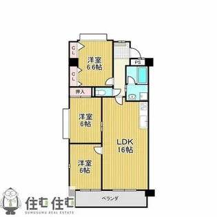 サフィニアMI【3階】の間取り