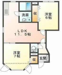 キャッスル北沢【1階】の間取り