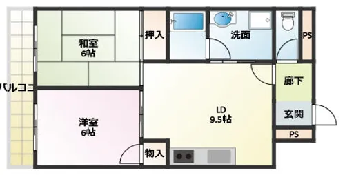 野田シャトルマンションA棟【104号室】の間取り