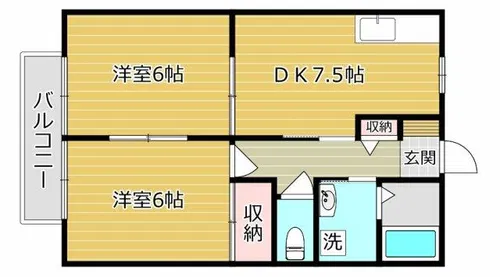 ドミール津之江【2階】の間取り