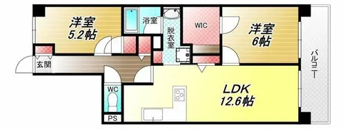 モンセーヌ布施【1406号室】の間取り