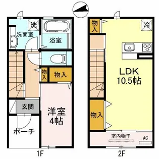 テェルツォラナ【1階】の間取り